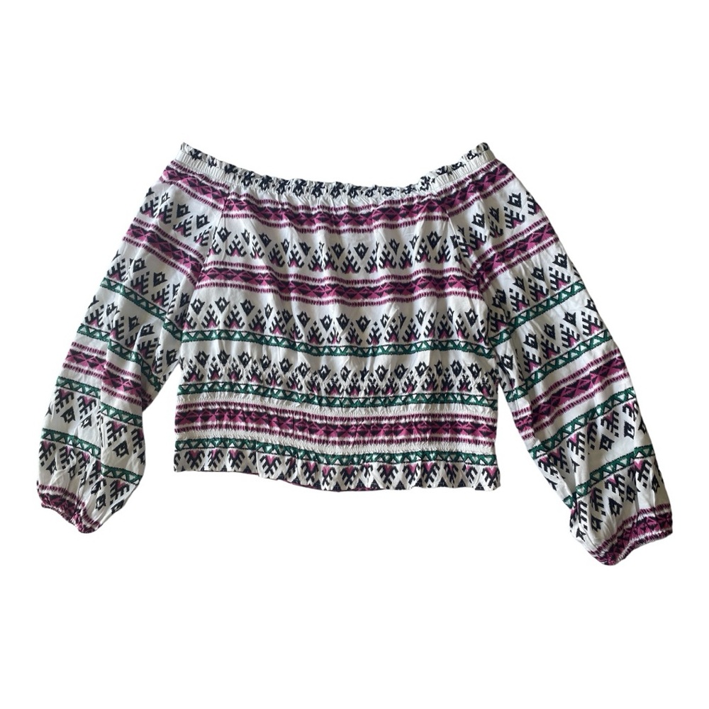 Wrangler‎ Retro Off Shoulder Long Sleeve Elastic Women’s Top Plus Size Size XXL